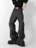Darkwear Solid Color Wide Leg Pants for Men - Aero Design with Zipper Slit - In Control Clothing