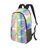Cute Frog and Cloud Backpack with Vibrant Rainbow Accents