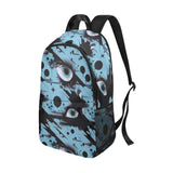 Blue and Black Abstract Backpack