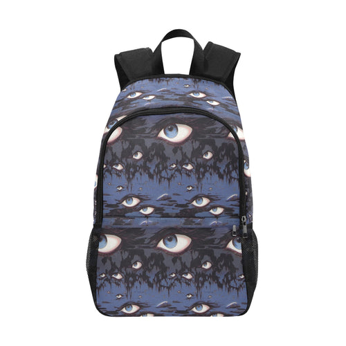 Weirdcore Lurking Eyes Print Backpack