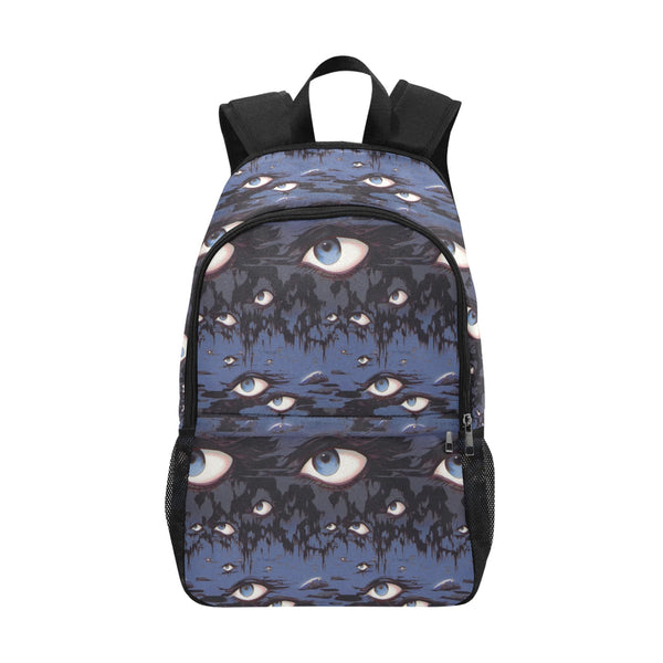 Weirdcore Lurking Eyes Print Backpack