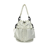 Drawstring Nylon Bucket Bag