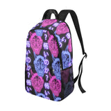 Retrowave Oni Mask Backpack with Vibrant Neon Colors