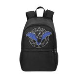 Mystical Blue Bat Backpack - Gothic Occult Design