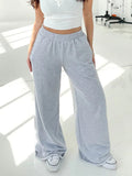 Elastic Waist Wide Leg Pants