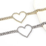 Elegant Rhinestone Heart Crystal Collar Necklace - In Control Clothing