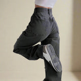 Essential High - Waist Black Ripped Jeans - Streetwear Denim - In Control Clothing