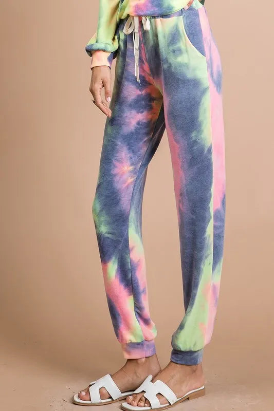 BiBi Tie Dye French Terry Casual Pants
