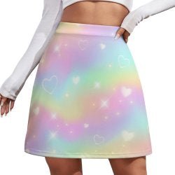 Fairy Kei Pastel Rainbow Short skirt