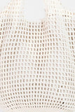 Fame Braided Mesh Hobo Shoulder Tote Bag