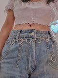 Fashion Heart Shaped Metal Waist Chain Belt - In Control Clothing