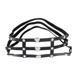 Fashionable Gothic Thigh Belt - Leather with Heart Accents for Cosplay - In Control Clothing