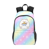 Kawaii Hamster Ramen Backpack - Pastel Rainbow Design