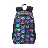 Neon Cat Backpack - Vibrant Cosmic Design