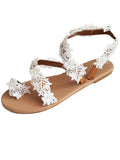Floral Lace Flat Sandals