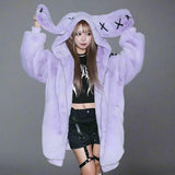 Fluffy Kawaii Bunny Ear Jacket - Oversized Autumn Hoodie - In Control Clothing