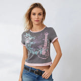 Frutiger Metro T-shirt Crop Top - In Control Clothing