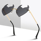 Goth Fashion Rimless Sunglass - In Control Clothing