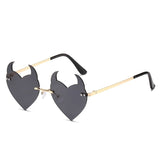 Goth Fashion Rimless Sunglass - In Control Clothing