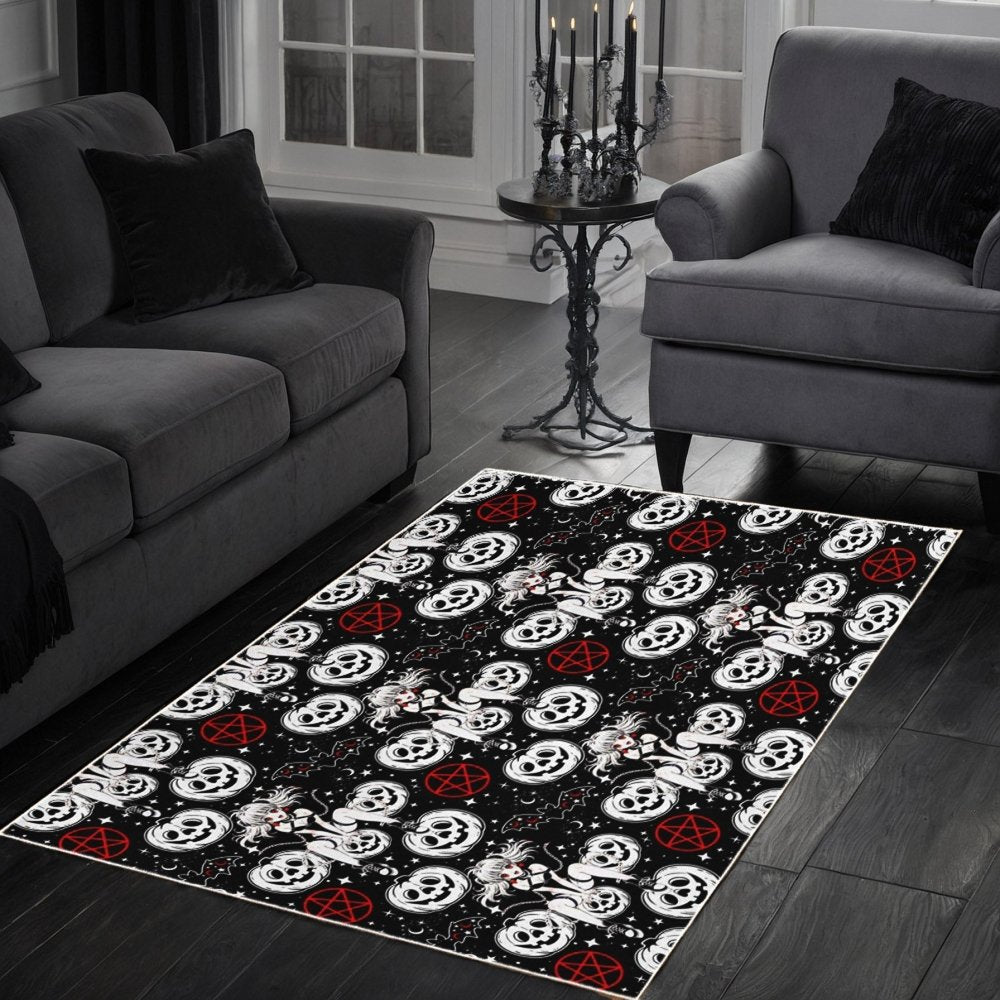 Gothic Halloween Anime Area Rug