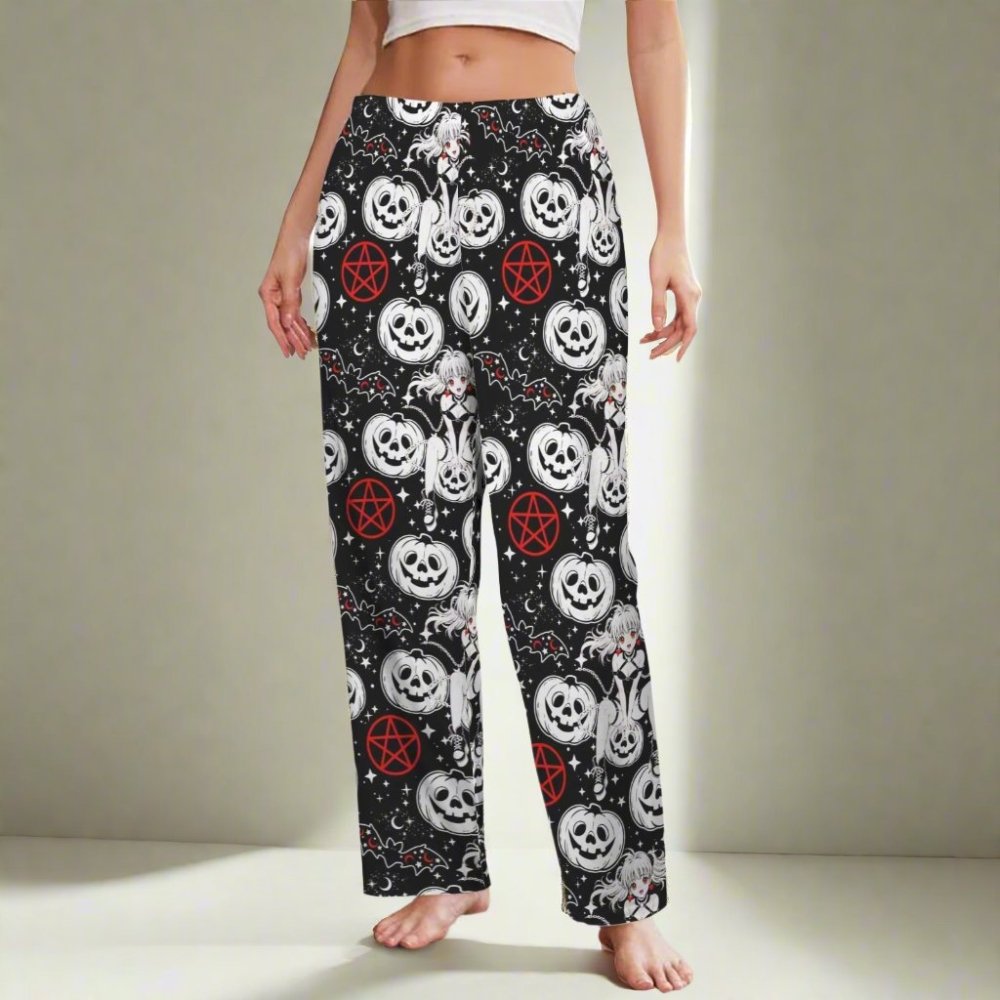 Gothic Halloween Anime Women's Pajama Pants - In Control Clothing
