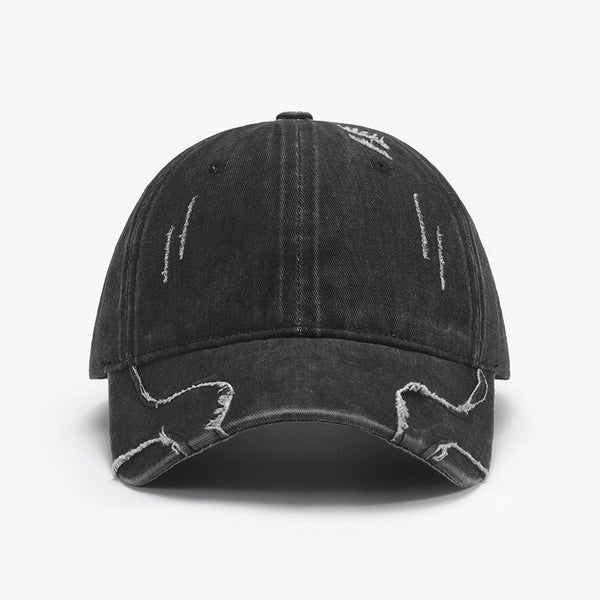 Grunge Aesthetic Raw Hem Adjustable Cap