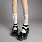 Grunge Punk Ripped Mid Crew Socks - In Control Clothing