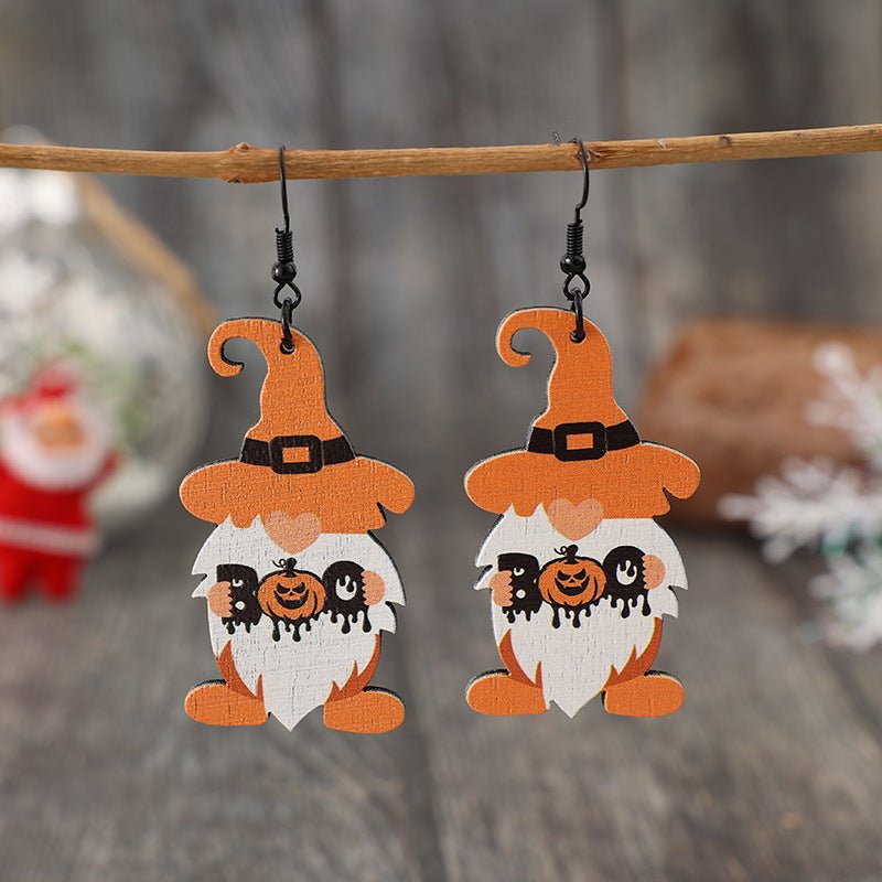 Halloween Dwarf Gnome Dangle Earrings - In Control Clothing