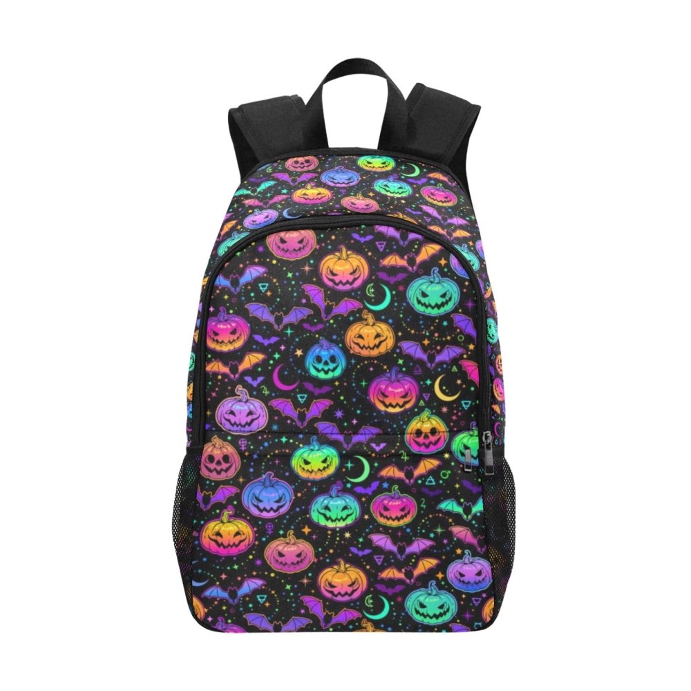 halloween Fabric Backpack with Side Mesh Pockets (Model 1659)