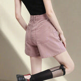 High Waist A - Line Mini Skirt – Cute Button Detail - In Control Clothing