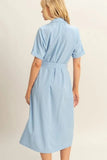 HYFVE Button Front Belted Safari Midi Dress