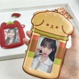 Kawaii Animal Photo Card Holder | Tomato Cat and Hamburger Dog Design - In Control Clothing