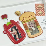 Kawaii Animal Photo Card Holder | Tomato Cat and Hamburger Dog Design - In Control Clothing