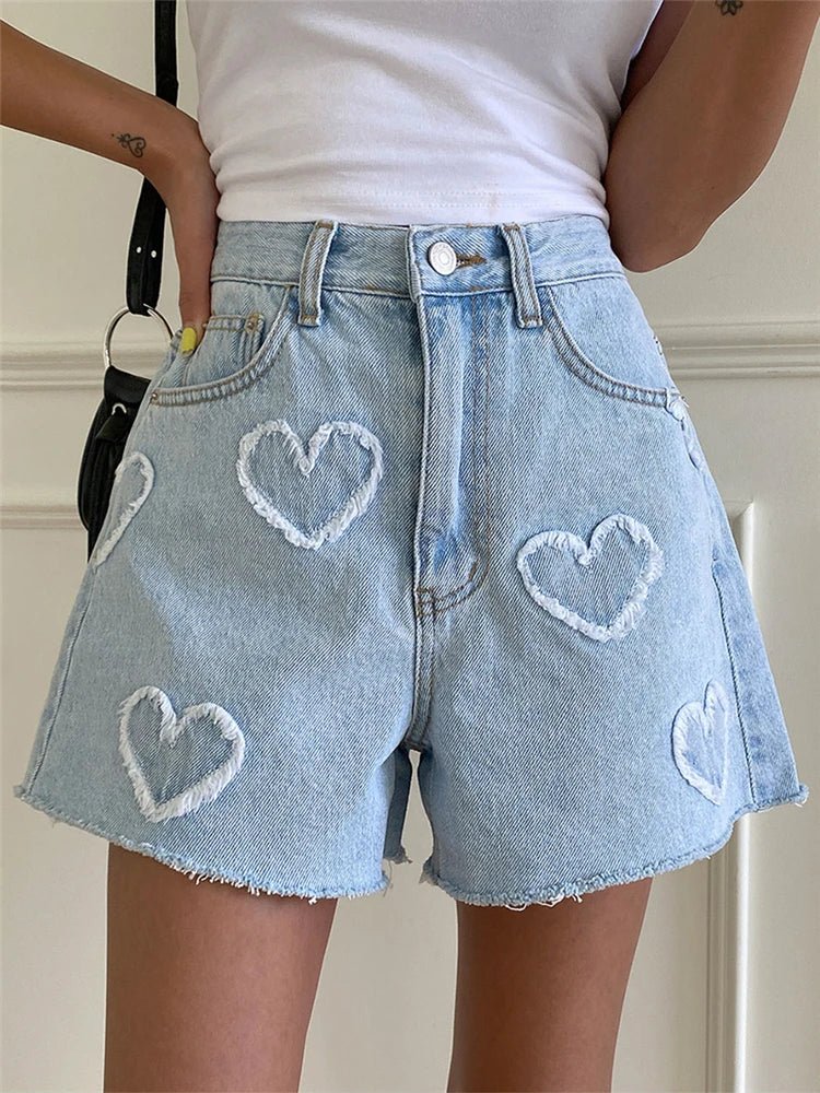 Kawaii Denim Shorts - In Control Clothing
