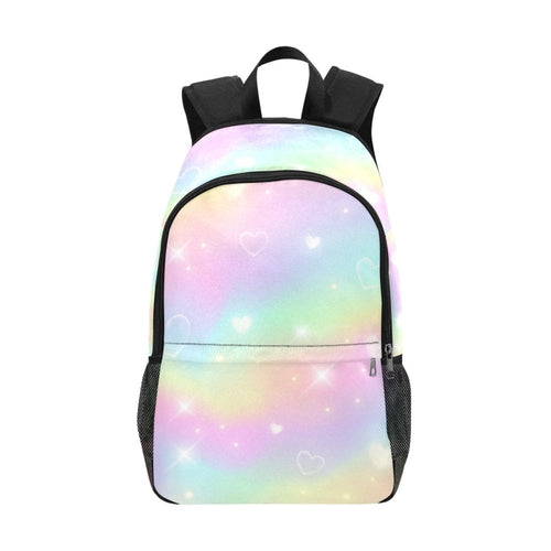 Kawaii Galaxy Fabric Backpack with Side Mesh Pockets