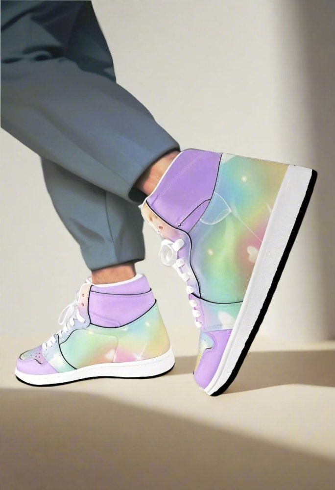Kawaii Galaxy Men's High Top Sneakers - In Control Clothing