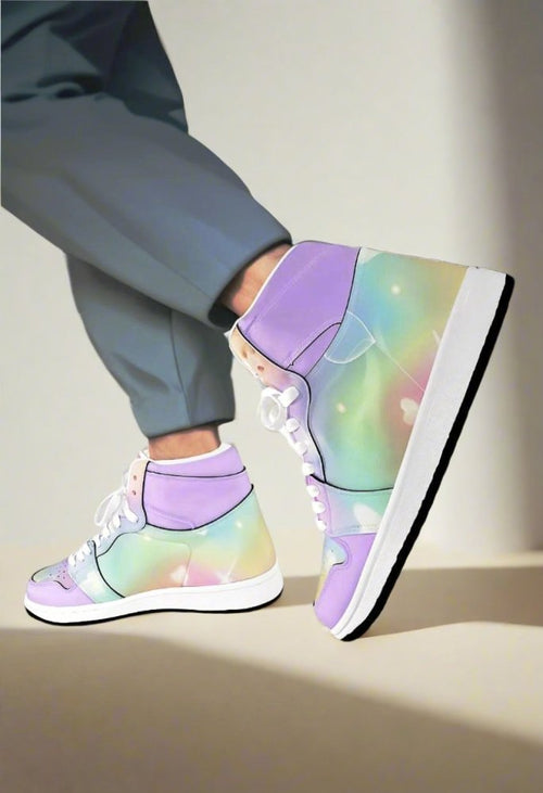 Kawaii Galaxy Men's High Top Sneakers