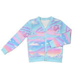 Kawaii Pixel Women's Ribbed Cardigan