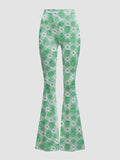 Kawaii Plus Size Strawberry Flare Pants - In Control Clothing