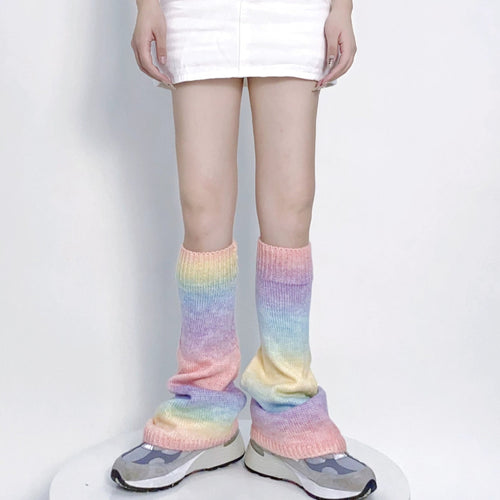 Kawaii Y2K Wide Leg Gradient Color leg warmer Socks