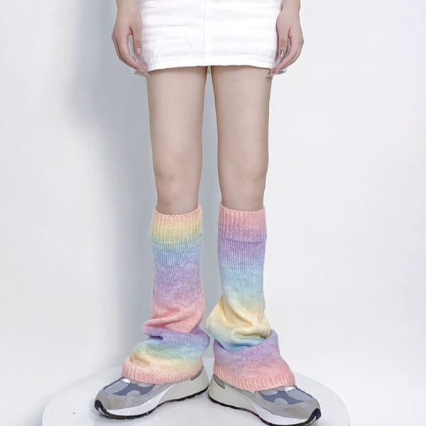 Kawaii Y2K Wide Leg Gradient Color leg warmer Socks