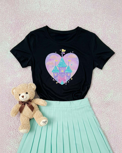 Kawaii Women's Heart Castle T-Shirt