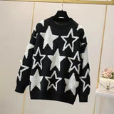 Korean Fashion Star Sweater - Casual Thick Winter Pullover - In Control Clothing