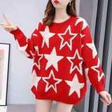 Korean Fashion Star Sweater - Casual Thick Winter Pullover - In Control Clothing