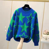 Korean Fashion Star Sweater - Casual Thick Winter Pullover - In Control Clothing