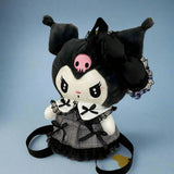 Kuromi Plush Backpack - Sweet Gothic Style with Cute Dress and Bow - In Control Clothing