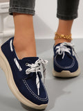 Lace Up Round Toe Sneakers