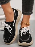 Lace Up Round Toe Sneakers