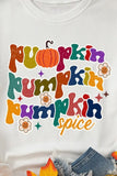 Letter Graphic Long Sleeve Pumpkin Spice Sweatshirt - In Control Clothing