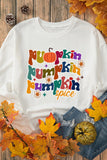 Letter Graphic Long Sleeve Pumpkin Spice Sweatshirt - In Control Clothing